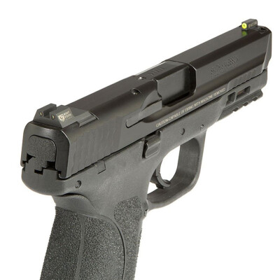 Night Fision Perfect Dot Tritium Night Sight Set Smith & Wesson M&P/M&P M2.0/SD9VE/SD40VE Green Tritium Front/Square Notch Rear Metal Body Black Nitride Finish