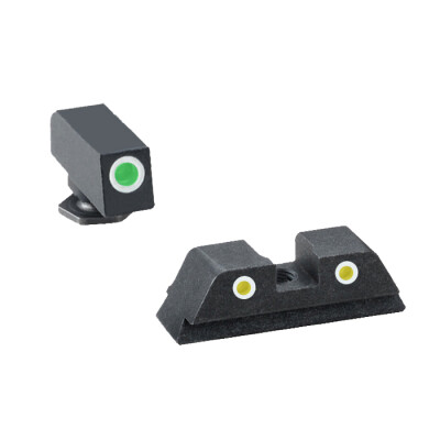 AmeriGlo Classic Style for Glock Gen 5 Night Sights Green Front Yellow Rear