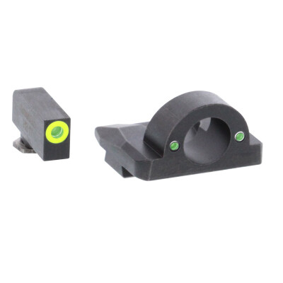 Ameriglo Sight Set for Glock Green Tritium Front Dot with LumiGreen Outline and Green Tritium Rear Dots