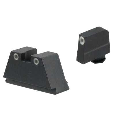 Ameriglo 3XL Tall 3-Dot Sight Set for Glock Green Tritium with White Outlines