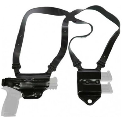 Galco Miami Classic II SIG Sauer P320 Full Sized 9/40 Shoulder Holster System Right Hand Leather Black