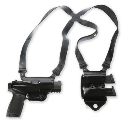 Galco Miami Classic II Shoulder Holster Right Hand Fits Glock 43/ S&W M&P Shield 9/40 Leather Black