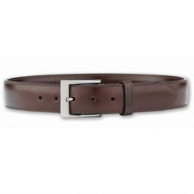 Galco SB3 Dress Belt 1.5" Wide Nickel Plated Brass Buckle Leather Size 40 Havana Brown SB3-40H