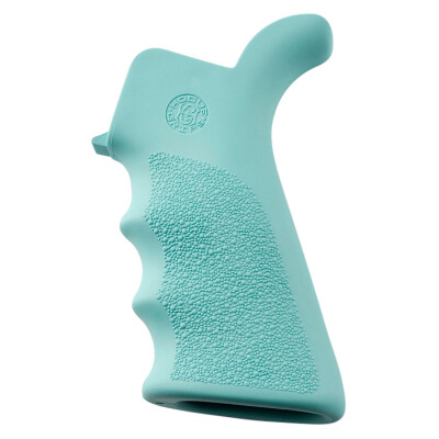 Hogue AR-15/M16 OverMolded Rubber Pistol Grip With Finger Grooves Aqua