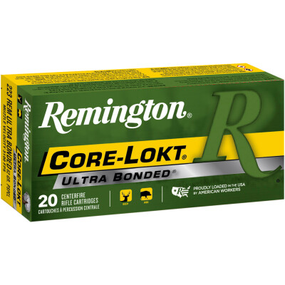 Remington Core-Lokt .223 Rem Ammunition 20 Rounds 62 Grain Core-Lokt Ultra Bonded PSP CLUB 3100fps