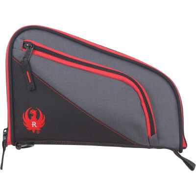 Allen Company Ruger Tuscon 10" Soft Pistol Case Grey/Red 600D Nylon with Ruger Logo 27401