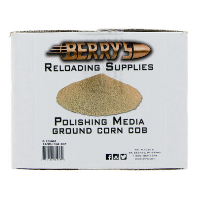 Berry's Manufacturing 6 Lbs Container of Fine 14/20 Corn Cob Tumbling Media
