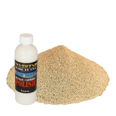 Berry's Manufacturing Brass Bright Polish 8 Ounce Bottle/6 Lbs of Fine 14/20 Corn Cob Media