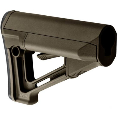 Magpul STR Mil-Spec AR-15 Carbine Stock With Storage Tubes Friction Lock And QD Sling Attachment Points And Rubber Buttpad Polymer OD Green MAG470-ODG