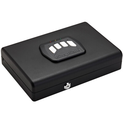 SnapSafe Keypad Safe 8.5"x11"x2.25" Electronic with Key Override Steel Construction Black