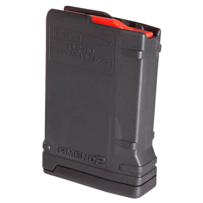Amend2 Mod-2 AR-15 10 Round Magazine .223 Remington/5.56 NATO Anti-tilt Super Follower Stainless Steel Spring Polymer Matte Black