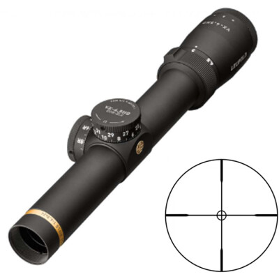 Leupold VX-4.5HD Service Rifle Riflescope Fiber Optic FireDot Bull-Ring Reticle 30mm Tube Second Focal Plane Matte Black Finish