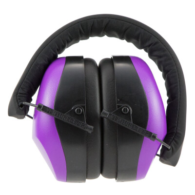 Pyramex VG80 Series Earmuff 25dB Noise Reduction Rating Adjustable Headband Black/Purple Accents