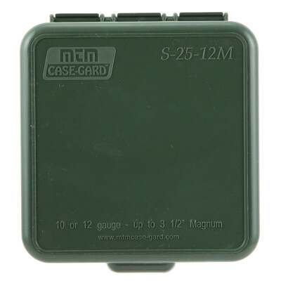 MTM Case-Gard Shotshell Boxes Dual Gauge 10/12 Gauge Shotshell Box 3.5" Shells 25 Round Capacity Forest Green Finish