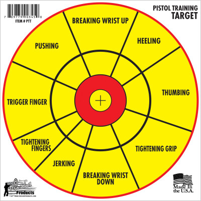 Pro-Shot 12" Splattershot Pistol Training Target Paper 6 Pack