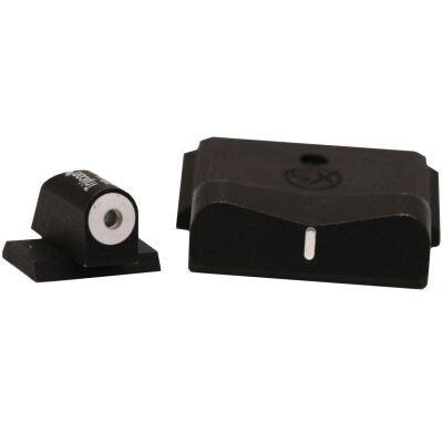 XS Sight Systems DXW Big Dot Night Sights S&W SD9VE/SD40VE M&P 9/40/45 Fullsize and Compact Green Tritium Front/Solid White Rear Matte Black
