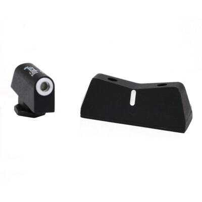 XS Sight Systems DXW Standard Dot Suppressor Height Night Sights Glock 17/19/22/23 Green Tritium Front/Solid White Rear Matte Black