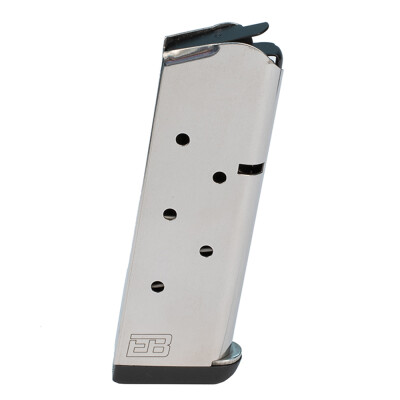 Ed Brown 1911 Officer's/Defender 8 Round Magazine 9mm Luger Stainless Steel Natural Finish