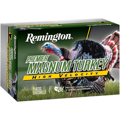 Remington Premier Magnum Turkey High Velocity 12 Gauge Ammunition 5 Rounds 3" Shell #4 Copper-Plated Hardened Lead Shot 1-3/4oz 1300fps