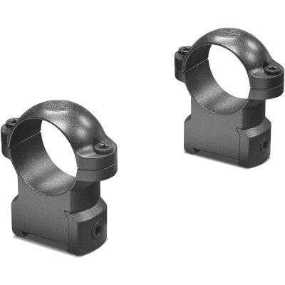 Leupold RM CZ 550 Rimfire Mount Ring Combo 1" Tube High Height Machined Steel Matte Black