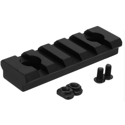 TacFire M-LOK Picatinny Rail 2" 5 Slots Aluminum Black