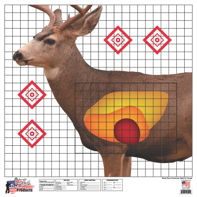 Pro-Shot Life-Size Whitetail Deer Sight-in Targets 5 Quantity Pack 25" x 25" Heavy Paper WDSI-5PK
