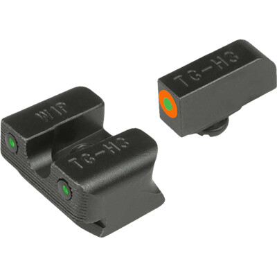TRUGLO Tritium Pro Night Sights with Orange Focus Ring for Glock 10mm/45ACP