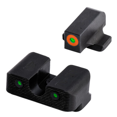 TRUGLO Tritium Pro Night Sights with Orange Focus Ring for S&W Shield 380 EZ Only