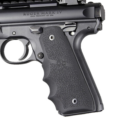 Hogue Ruger Mark IV 22/45 Rubber Grip with Finger Grooves Black
