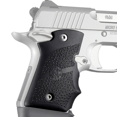 Hogue Kimber Micro 9 Ambi Safety Rubber Grip with Finger Grooves Black