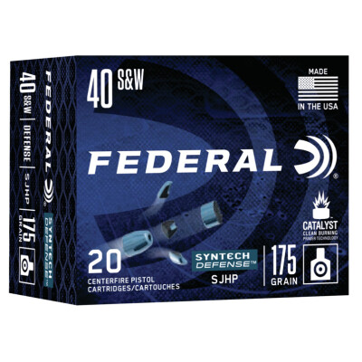 Federal Syntech Defense .40 S&W Ammunition 20 Rounds 175 Grain Syntech Segmented Hollow Point 1000fps