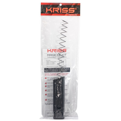 Kriss-USA Mag-Ex Kit 2 Magazine Extension Kit fit for Glock 17 Factory Magazines Extends to 40 Round Total Capacity Polymer Matte Black