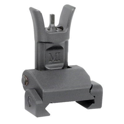 Midwest Industries AR-15 Combat Rifle Flip Up Front Sight Standard A2 Front Sight Post 6061 Aluminum Base Matte Black Finish
