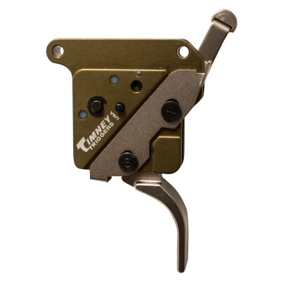 Timney Remington 700 Elite Hunter Drop-In Trigger Adjustable Pull Straight Trigger Green/Nickel Plated