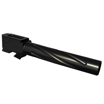 Rival Arms Barrel for Glock 17 Gen 3/4 Models 9mm Luger Fluted 416R Stainless Steel PVD Coating Black Finish
