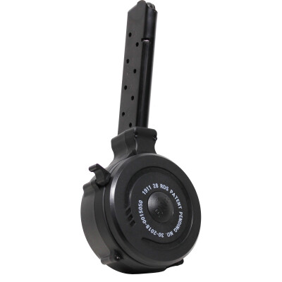 Iver Johnson 1911 FS Drum Magazine .45 ACP 28 Rounds Steel/Polymer Black