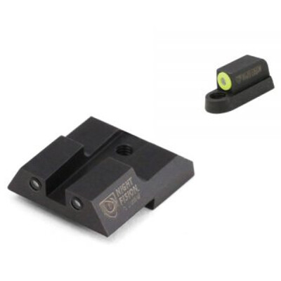 Night Fision Perfect Dot Tritium Night Sight CZ P-07/P-09 Yellow Front Ring/Clear Ring Rear Green Tritium Black Housing