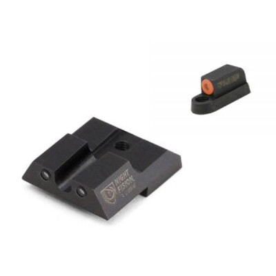 Night Fision Perfect Dot Tritium Night Sight CZ P-07/P-09 Orange Front Ring/Clear Ring Rear Green Tritium Black Housing