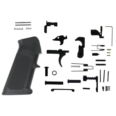 TacFire AR-15 USA Made Lower Parts Kit With A2 Grip Black LPK01-USA