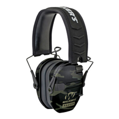 Walker's Game Ear Razor Electronic Slim Folding Earmuffs Multicam Grey