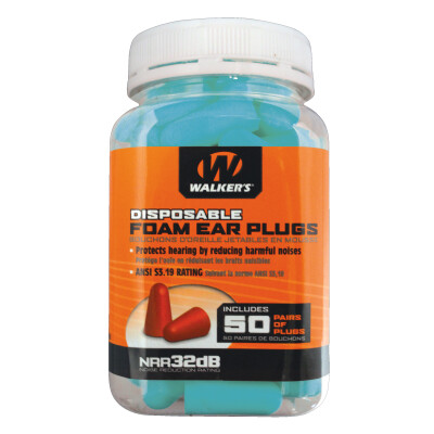 Walker's Game Ear Foam Ear Plugs 50 Pair Teal