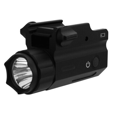 TacFire Pistol Light Rail Mount 360 Lumens White Light Aluminum Black
