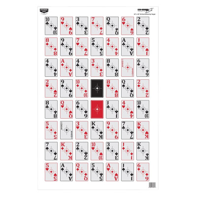 Birchwood Casey 52 Card Shoot Up Paper Target 23" x 52" 100 Pack