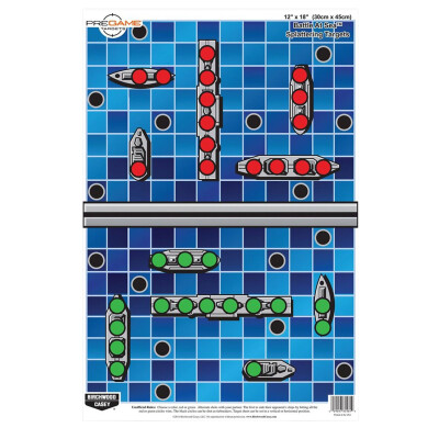 Birchwood Casey Shoot-N-C Pregame 12 X 18 Inch Battle At Sea Hanging Reactive Paper Target Indoor/Outdoor Repair Pasters 100 Pack