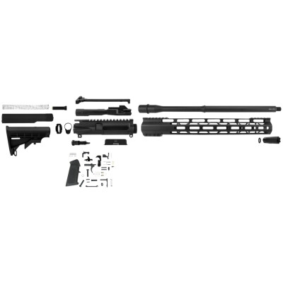 TacFire AR-15 Unassembled Rifle Kit 9MM Luger 16" Barrel Upper Receivers Free Float Hand Guard Carbine Stock Matte Black