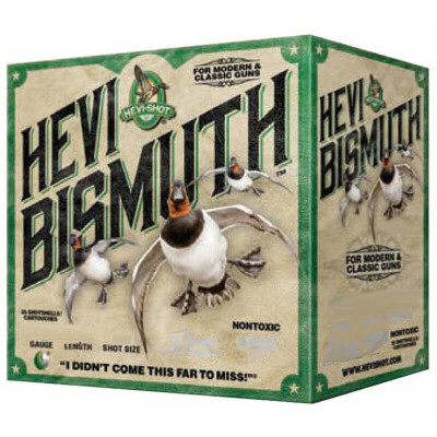 Hevi-Shot Hevi Bismuth Waterfowl Ammunition 12 Gauge 25 Rounds 3-1/2" #2 Shot 1-1/2 oz Hevi-Bismuth Shot 1500 fps