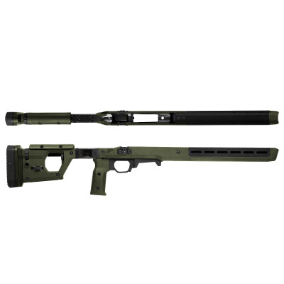 Magpul Pro Fixed Stock for Remington 700 Short Action Calibers M-LOK Modular Attachment Slots Full Billet Aluminum Skeleton Ambidextrous Olive Drab Green Finish