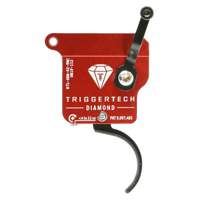 Trigger Tech Remington 700 Left Hand Clone Actions Diamond Trigger Single Stage Curved 7075 Aluminum Anodized Housing Red