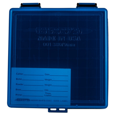 Berry's Ammo Box 380/9mm 100 Round Polymer Blue/Black