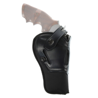 Galco Switchback Strongside/Crossdraw Belt Holster Fits Ruger GP100 with 3" barrel and Similar Ambidextrous Nylon/Leather Black